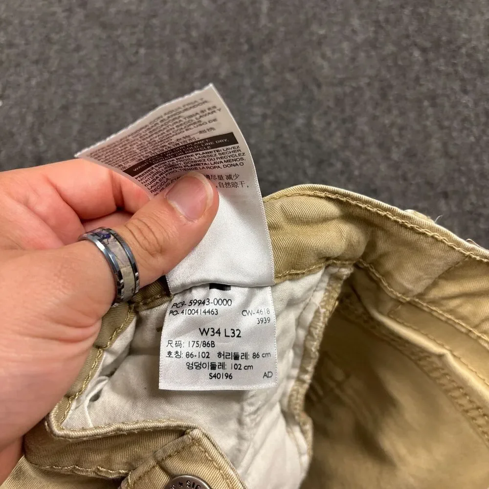 Signature By Levi Strauss S67 Athletic Jeans Mens Khaki Stretch Size 32x31